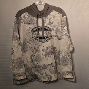 SHE Outdoor Hoodie XXL Gray White Camo Pullover Fleece Lined Hunting Gear